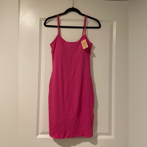 Popilush Shapewear Spaghetti Strap Pink Dress - Picture 7 of 7